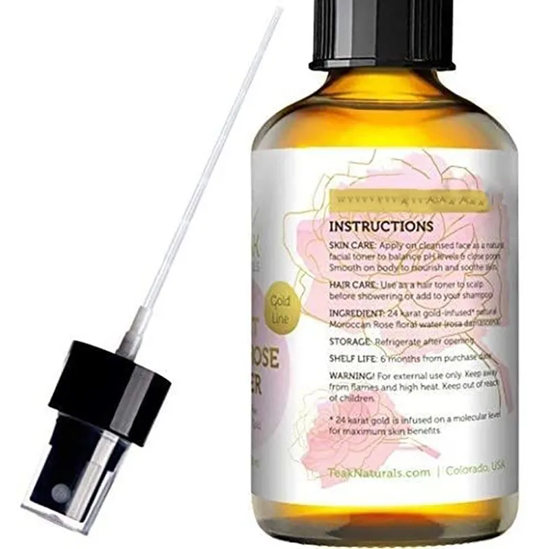 Private Label Natural Organic Rose Water Toner Face Spray Skin Care Vegan Skincare Hydrating Facial Mist for Face