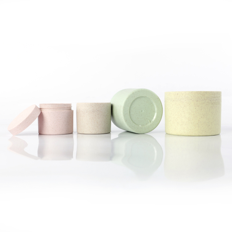 Eco-friendly Recyclable Biodegradable Cosmetic Cream Jar Plastic Wheat Container 10g 20g 30g 50g 100g 150g 200g 250g in Stock