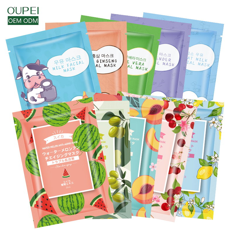 Factory Wholesale OEM Facial Mask Product Essence Fruit Plant Whitening Moisturizing Nourishing Korean Beauty Face Sheet Mask