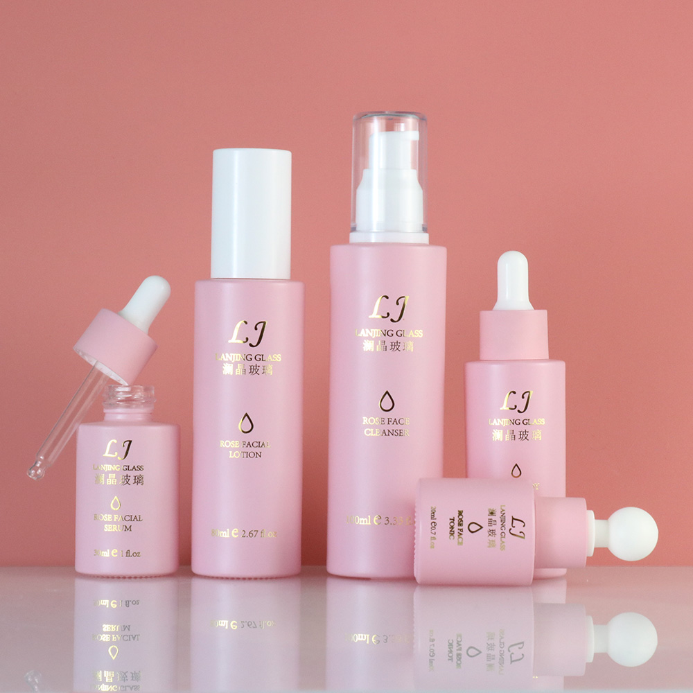 20ml 30ml 40 ml Frosted Body Lotion Luxury Oil Cosmetic Container Dropper Pump Spray Bottles Set Skincare Glass Jars