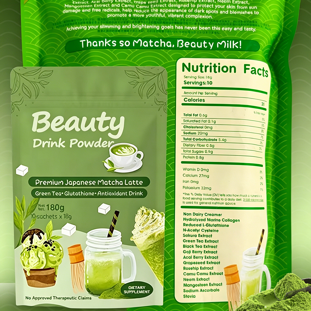 OEM ODM Premium Beauty Milk Powder Skin Whitening Products Strawberry Glutathione for Adults Improves Skin Appearance