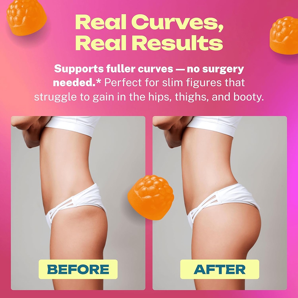 OEM/ODM Natural BBL Gummies Featuring Maca Fenugreek and Pueraria Mirifica an Herbal Supplement Designed to Support Body Shaping