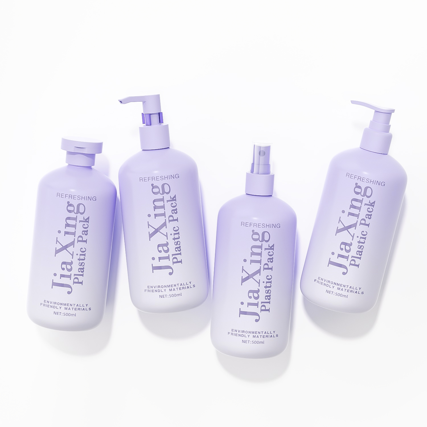 Wholesale Biodegradable HDPE Plastic Luxury Shampoo Bottle 150 200 250 300 500ml Eco Friendly Cosmetic Packaging Set