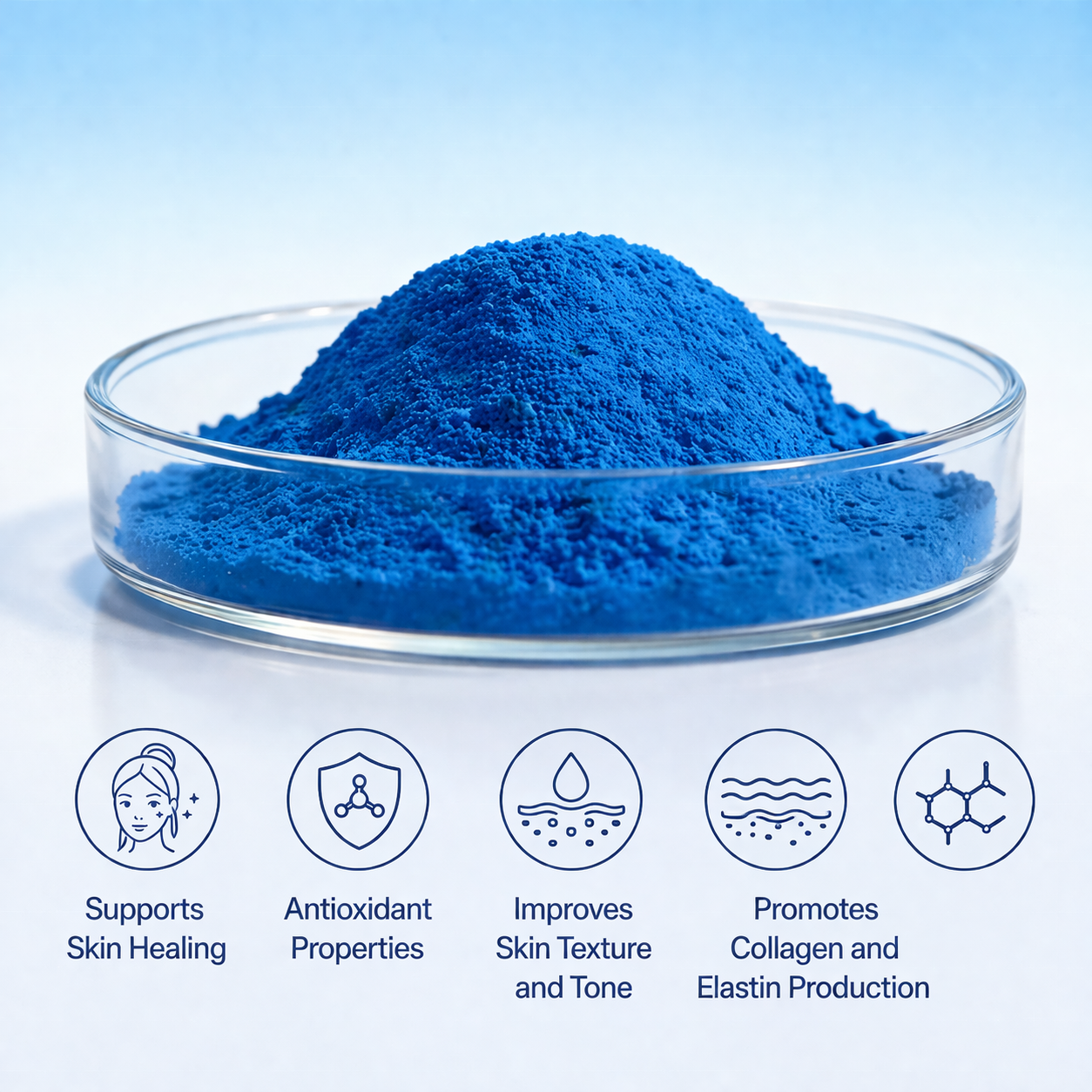 99%+ GHK-Cu Peptide 50mg/100mg AHKCU GHKCU Skin Repair Lyophilized Powder CAS 89030-95-5 Retail GHK-Cu Copper Peptide