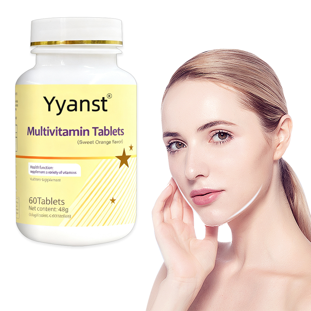 OEM/ODM Sweet Orange Flavor Multivitamin Tablets 0.5g 60-count for Adult Beauty Skin Care Immune Support