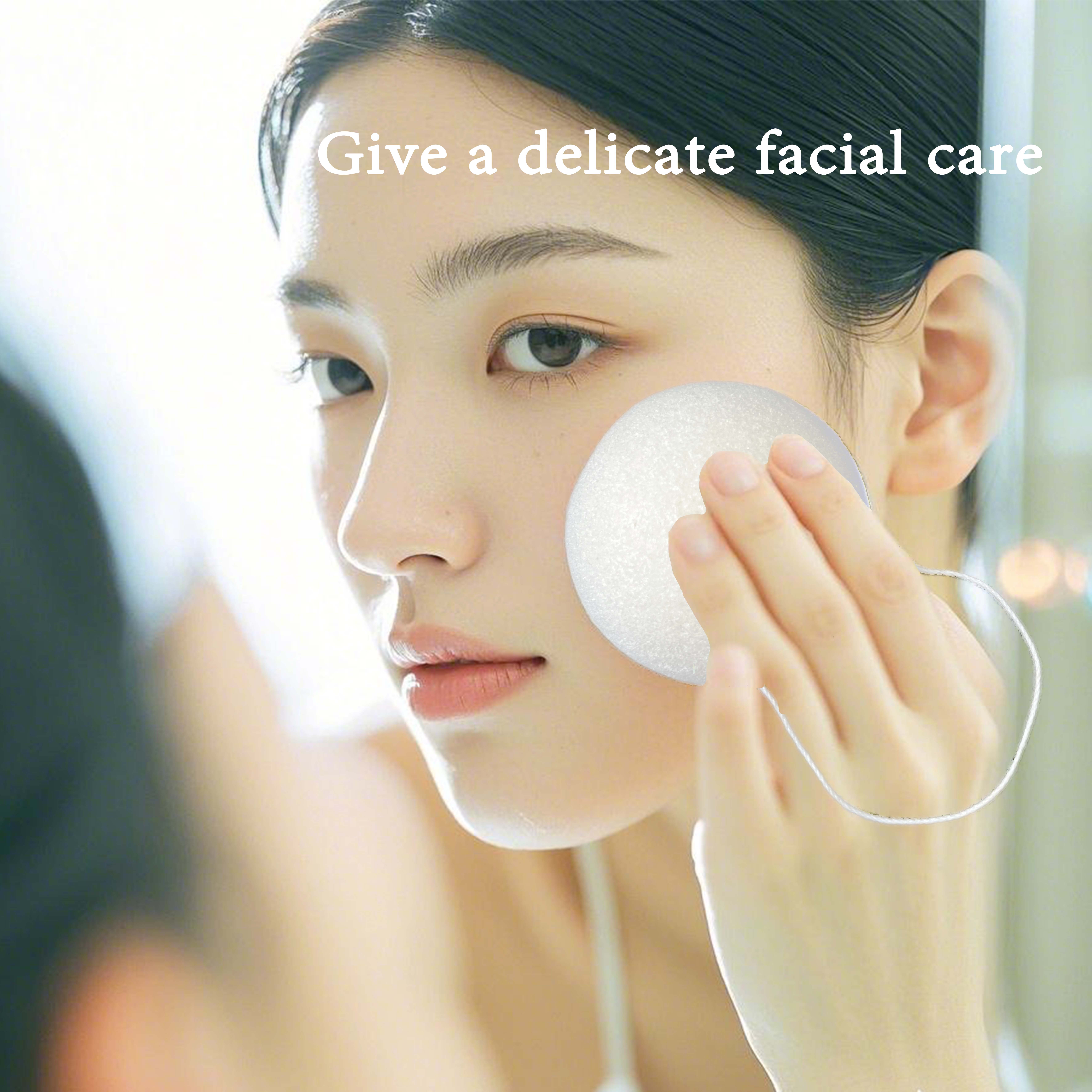 100% Natural Fiber Organic Facial Sponge For All Skin Type Cleaning Sponge Konjac Sponge