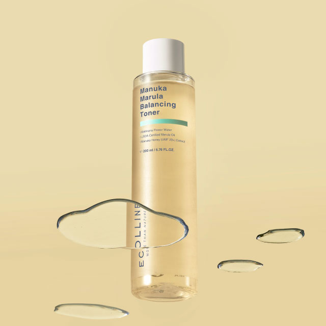 [ecolline] pH Balancing Manuka Marula Balancing Hydration Toner for Organic Skin Soothing and Clean Beauty Formula Korea