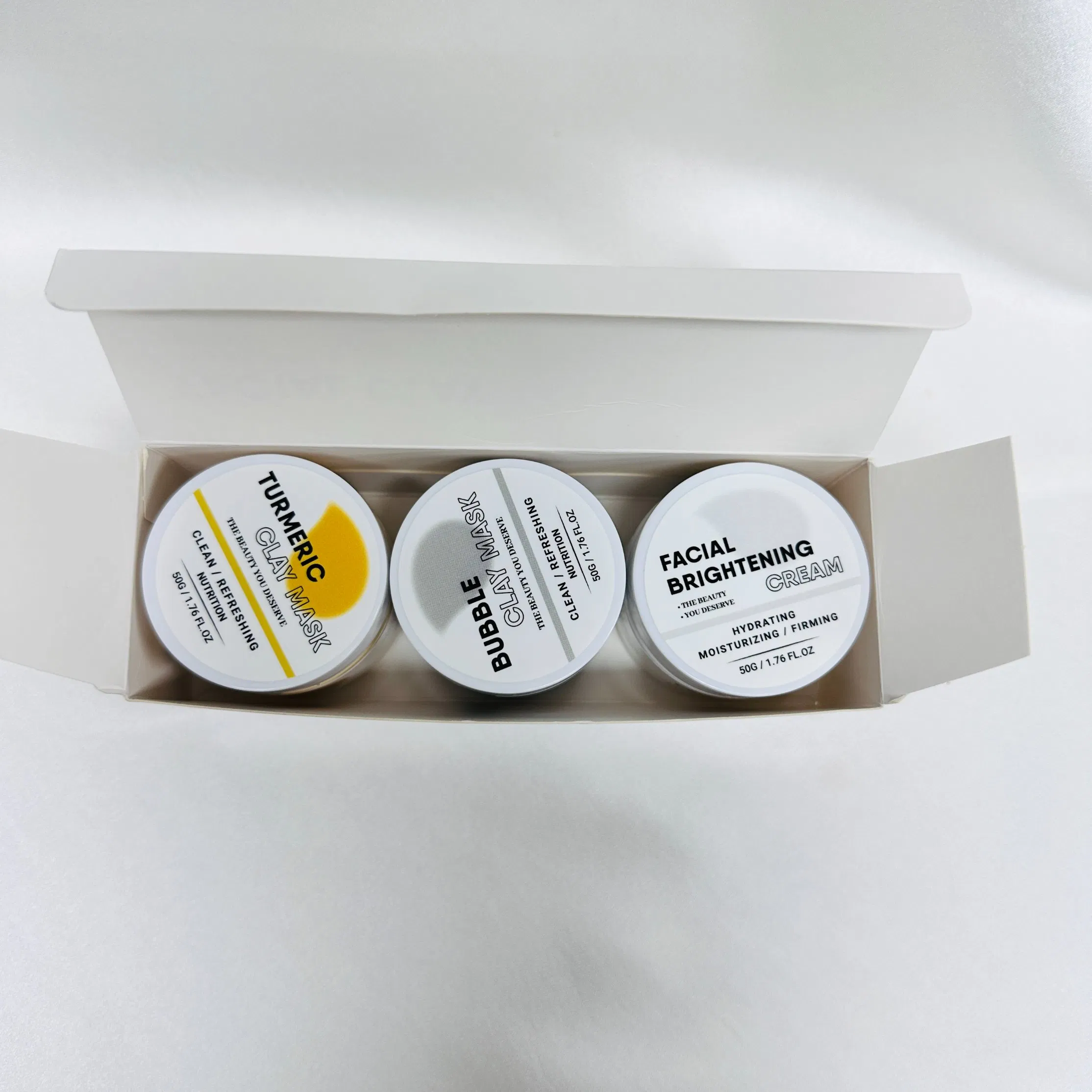 Wholessale Bubble Turmeric Face Clay Mask Deep Cleansing Whitening Brighting Anti Aging Dark Spot Remover Facial Cream Skincare Kit