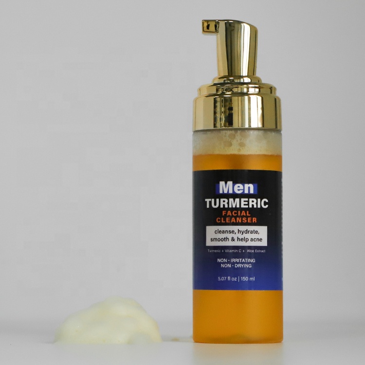 Private Label OEM Natural Men Skincare Kit Facial Cleansing Moisturizing Anti Acne Organic Turmeric Men's Skin Care Set