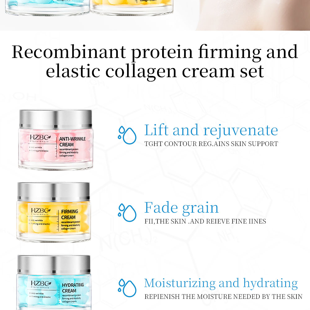 Custom Face Cream Set Anti-wrinkle Whitening Firming Collagen Niacinamide Anti-Aging Uneven Skin Tone Glow Hydration Unisex