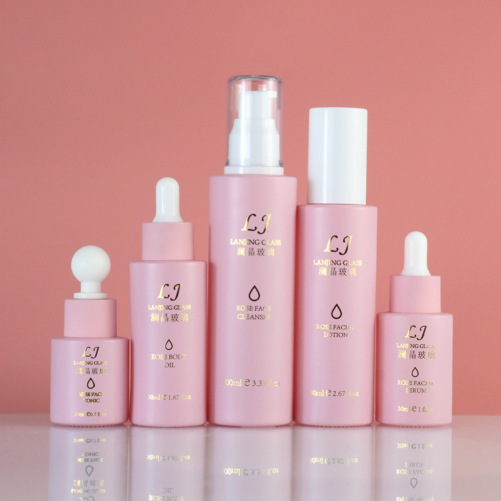 20ml 30ml 40 ml Frosted Body Lotion Luxury Oil Cosmetic Container Dropper Pump Spray Bottles Set Skincare Glass Jars