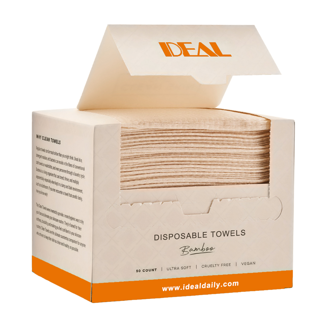 OEM ODM Disposable Bamboo Face Towel Waffle Pattern 80gsm Private Label Biodegradable Facial Cleansing Wipes Wholesale