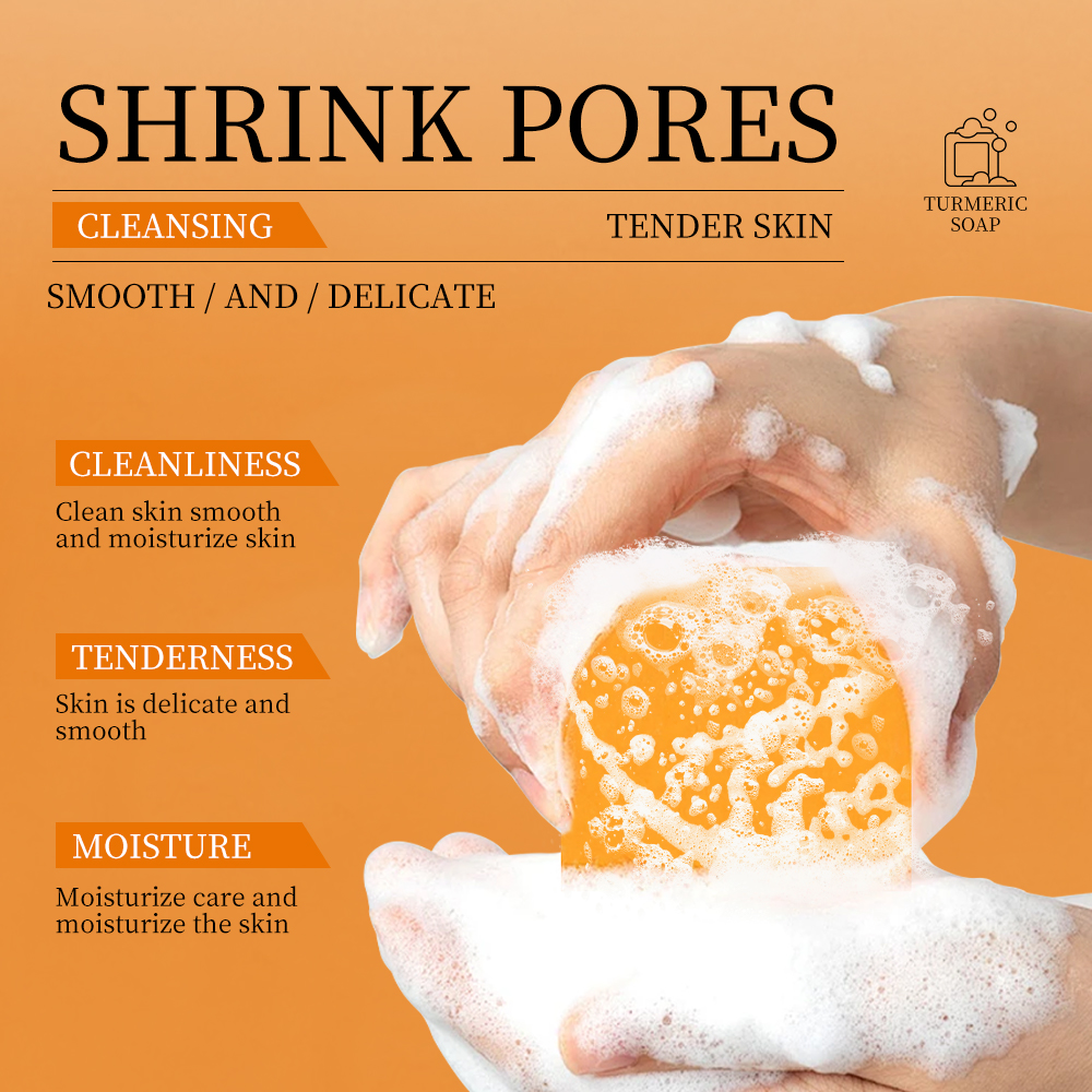 Wholesale 100% Natural Organic Tumeric Skin Whitening Hand Made Skin Care Face Body Turmeric Bar Soap Private Label