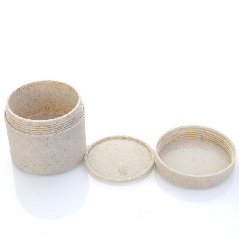 Customizable Friendly Material Biodegradable Cosmetic Containers Recyclable Wheat Straw Cream Jar 50g 100g 250g