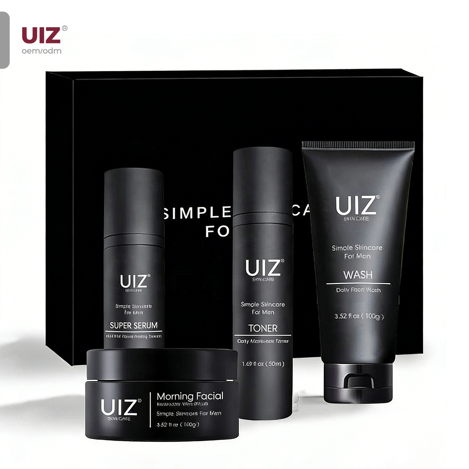Private Label Men's Skin Care Set Face Wash &amp; Toner Serum Spf 20 Cream Oil Control PM/AM Anti Aging Facial Skincare Kit Product