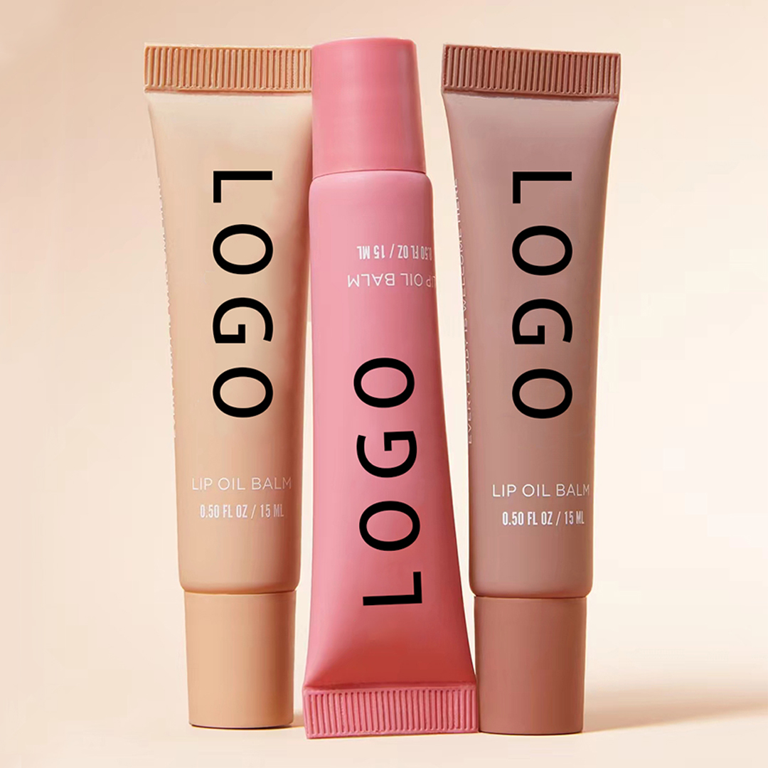 SPF Customized Logo Vegan Lip Oil Fruit Flavor Moisturizing Makeup Private Label Liquid Lip Balm Butter Gloss Lipstick Lip Oil