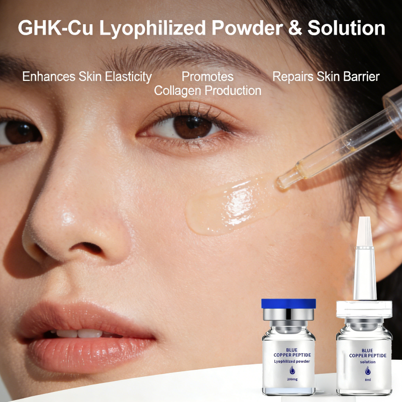 Anti-Aging Skincare Solution with Blue Copper Peptide for Wrinkle Reduction and Skin Firming