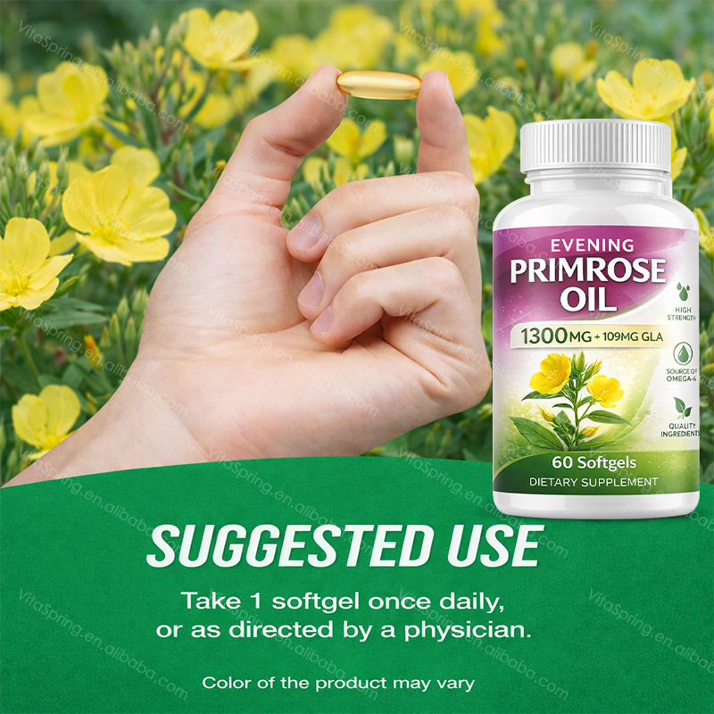 Evening Primrose Oil Capsules OEM ODM Private Label Hormone Balance Skin Health Wholesale Manufacturer