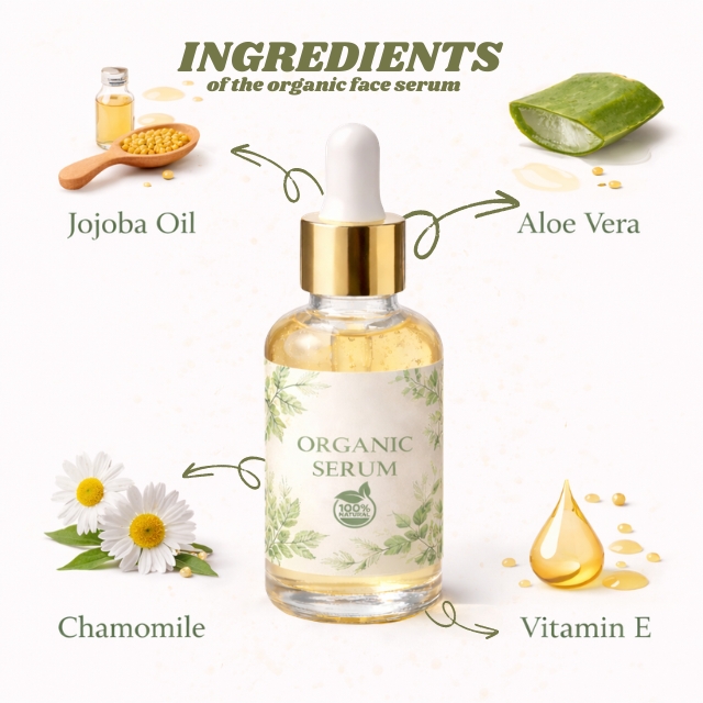 Wholesale Organic Rosehip &amp; Calendula Hydrating Face Serum Bulk Supply ISO Certified Natural Skincare Manufacturer