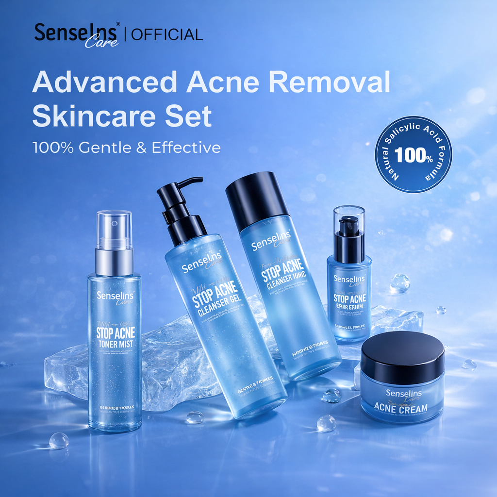 OEM/ODM Private Label Organic Repair Anti Acne Whitening Moisturizing Oil Control Pores Stop Acne Skin Care Set for Men