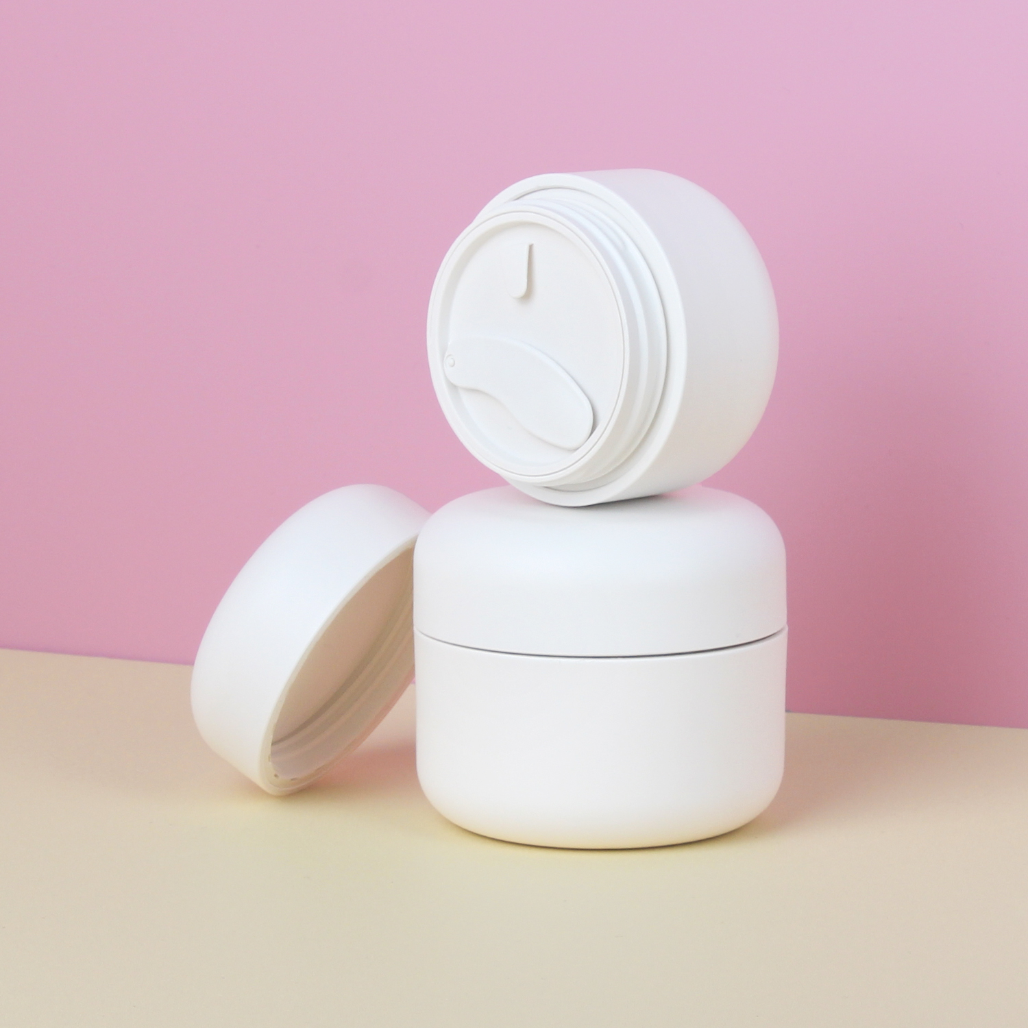 DALICA Eco-Friendly Cosmetic Packaging Set-Empty Jars/Bottles for Face Cream Lotion Skincare (PP Plastic Airless Pump