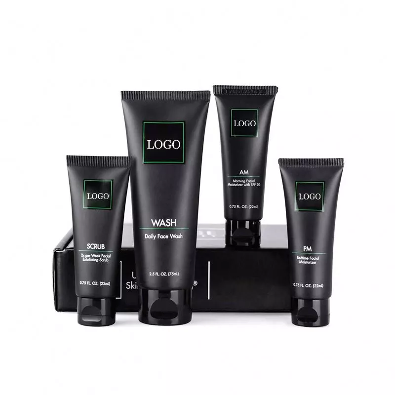 Private Label Daily Clean Skin Care Set for Men Organic Basic System Products Skincare Kit