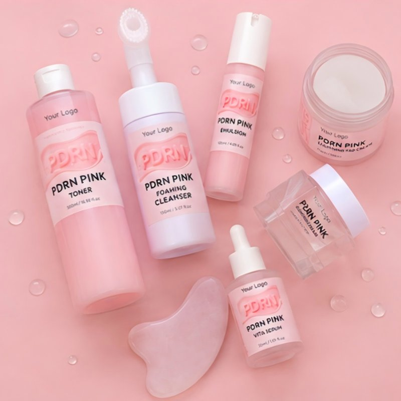 OEM Private Label Korean Skincare Set Natural Organic Hydrating Nourishing Facial Care Kit Vegan Skin Care