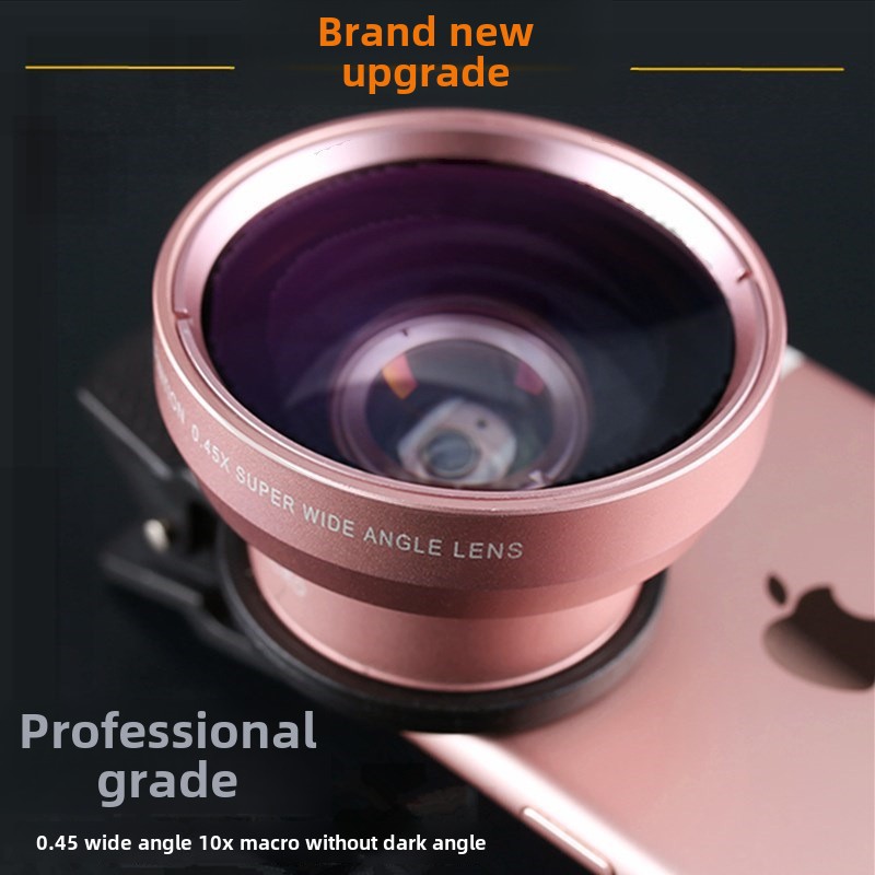 IRISMANLI 0.45x Ultra-Wide-Angle Universal Phone Clip High-Definition External Camera Single-Lens Reflex Eyelash Macro Lens Tool