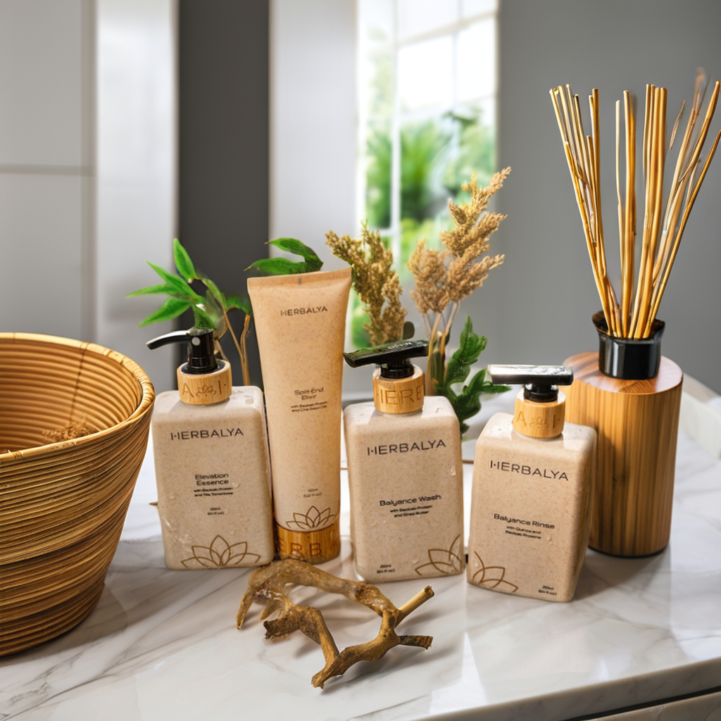 Environmentally Friendly Wheat Straw Bottle with Press Pump Head for Cosmetic Bottle