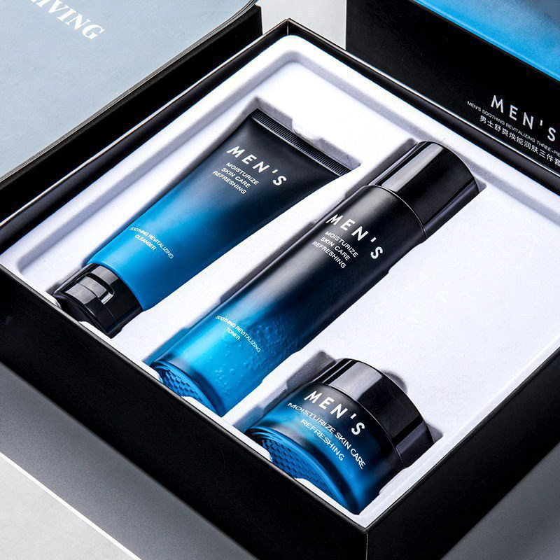 MLB Private Label Natural Whitening Moisturizing Cleansing Facial Skin Care Kit Set Products for Men