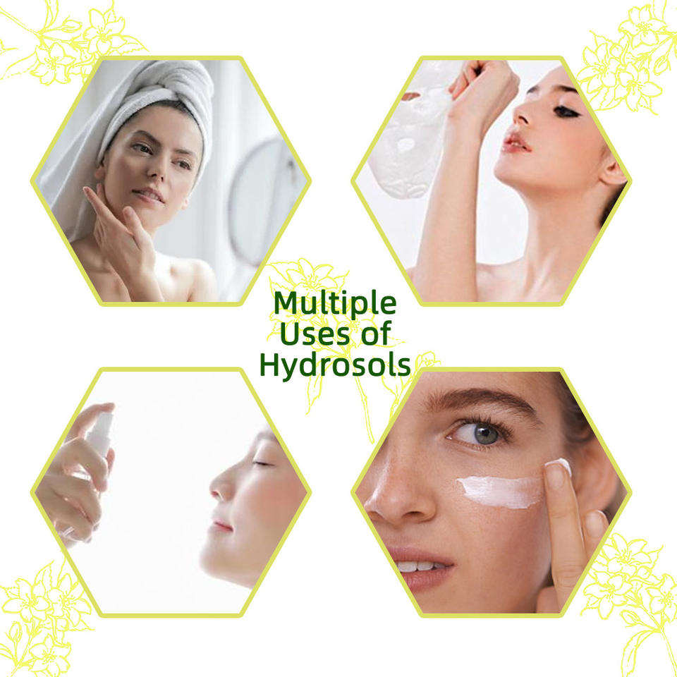 Manufacturer Supply Cosmetic Grade Hydrosols Rose Lavender Calendula Chamomile Cucumber Jasmine Witch Hazel for Skin