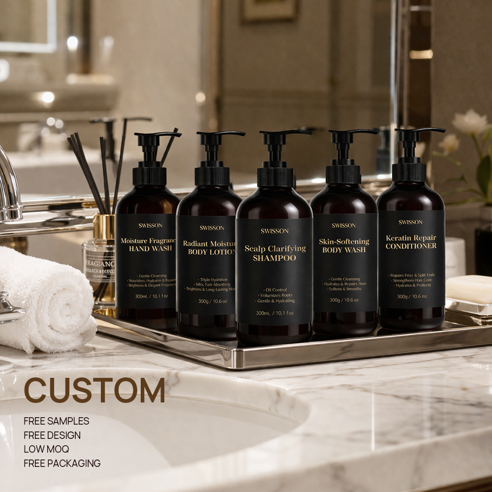 Hotel Deep Nourishing Moisturizing Hair &amp; Body Care Set with Avocado Oil Rosemary Gentle Skin-Smoothing Body Wash Vegan Shampoo