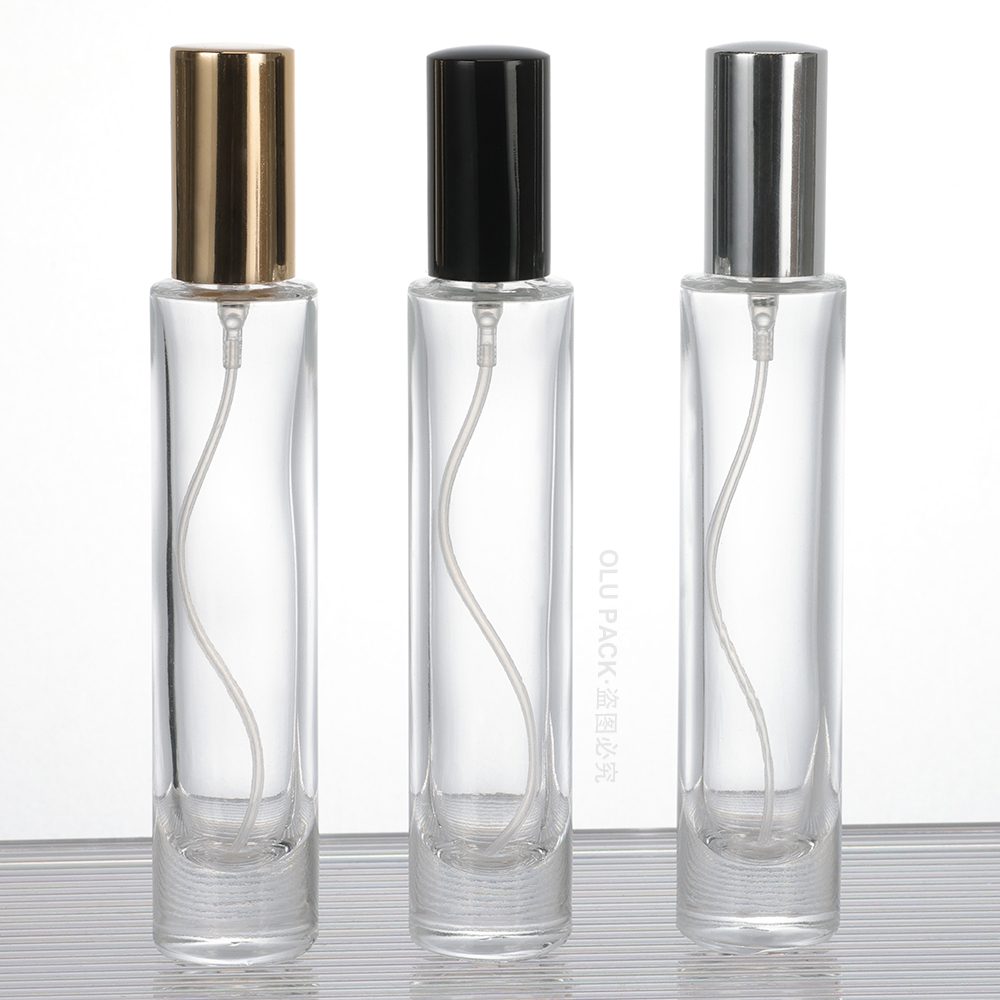 Refillable Manufacturers Customized Clear 10ml 15ml Square Cylindrical Empty Travel Perfume Glass Bottle with Spray Pump