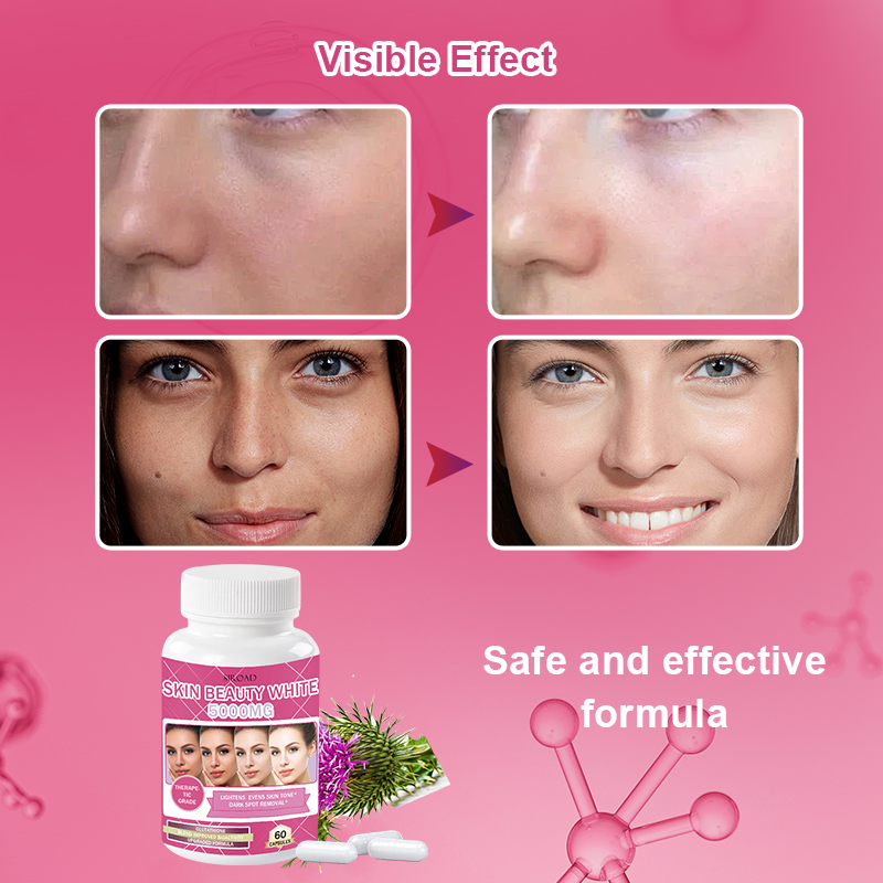 OEM Private Label Formula Beauty Supplements 2000mg 5000mcg Skin Lightening Capsules with Antioxidant Function Wholesale