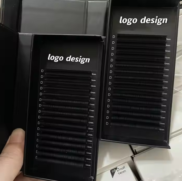 مخ Extensions رموش مينيك سوداء غير لامعة 0.03 0.05 0.07mm إمدادات تمديد الرموش من كاشمير مخملي داكن ناعم صناديق الرموش