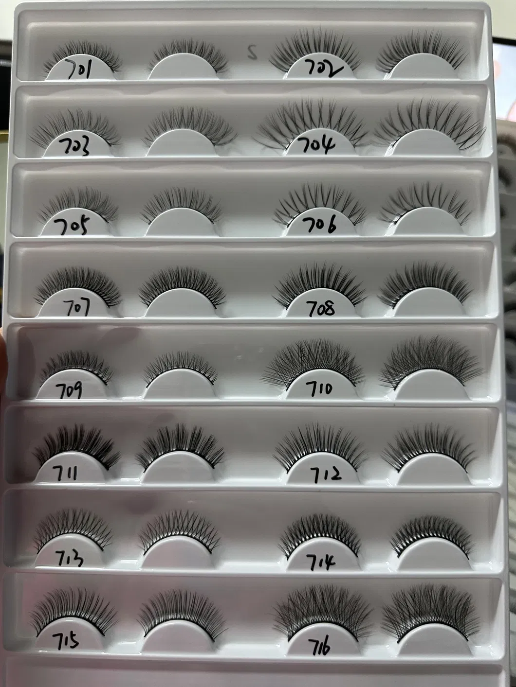 رموش خاصة ناعمة ورقيقة علبة رموش حجم 15mm 25mm