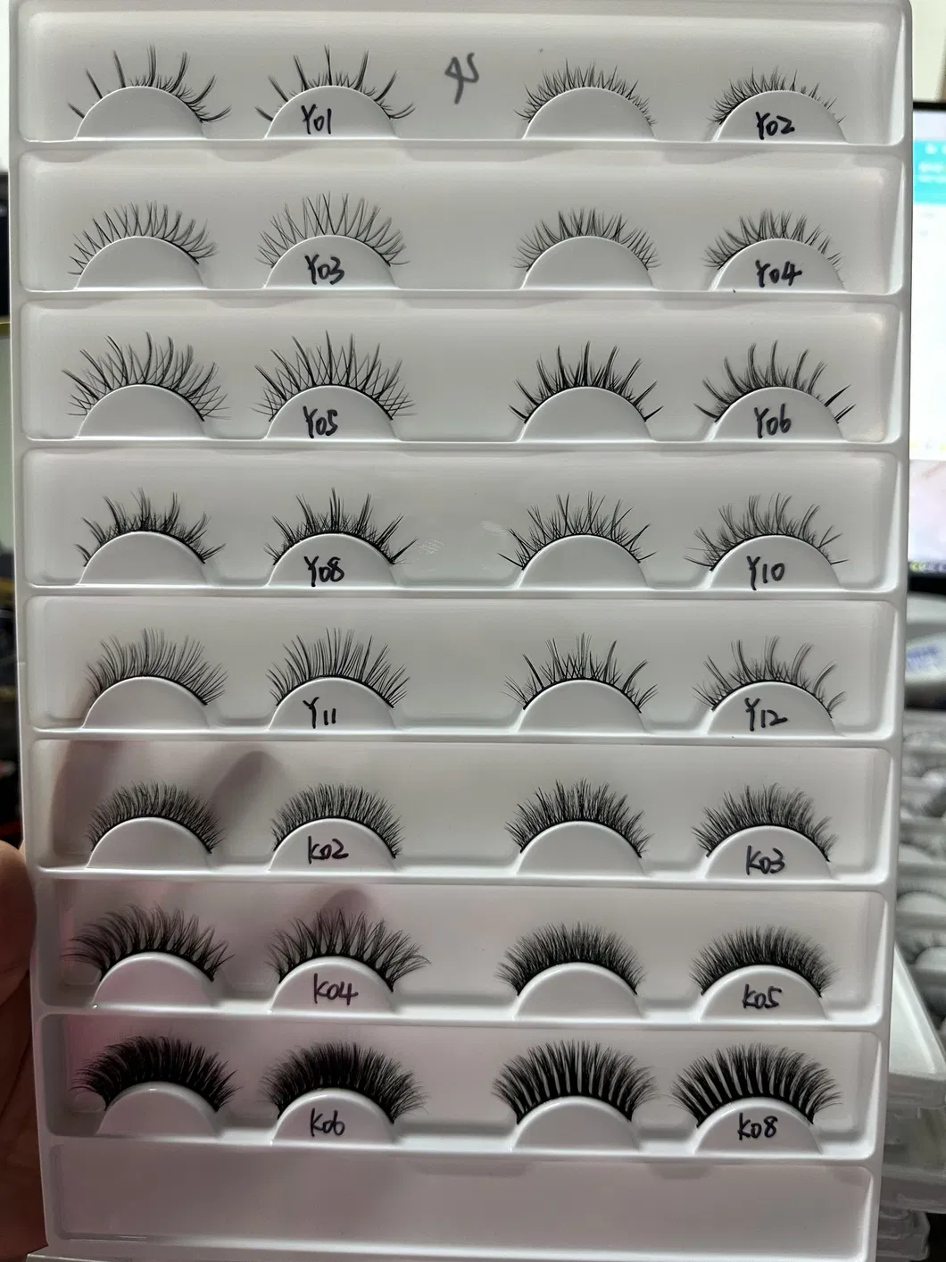 رموش خاصة ناعمة ورقيقة علبة رموش حجم 15mm 25mm