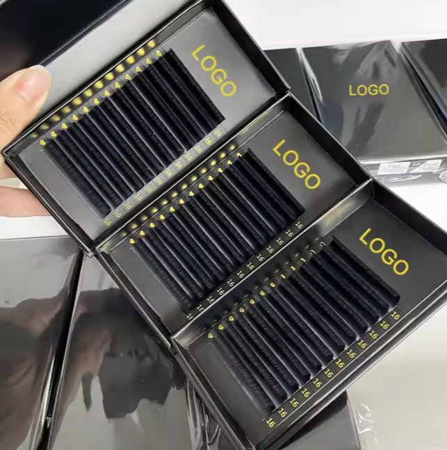 مخ Extensions رموش مينيك سوداء غير لامعة 0.03 0.05 0.07mm إمدادات تمديد الرموش من كاشمير مخملي داكن ناعم صناديق الرموش