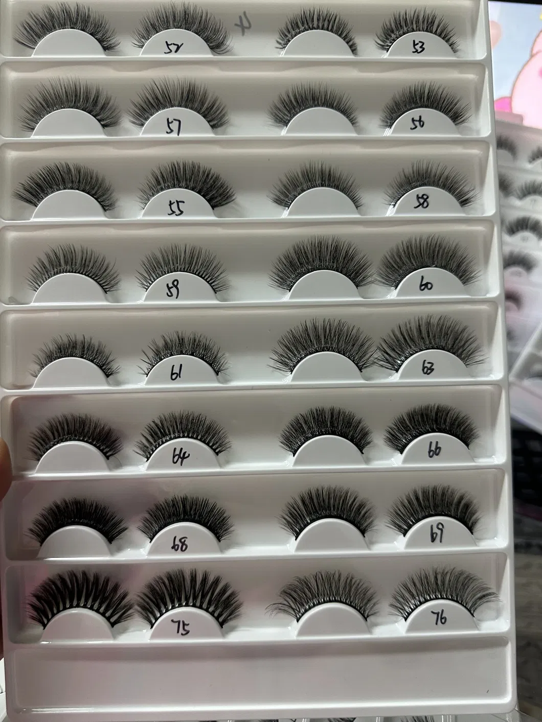 رموش خاصة ناعمة ورقيقة علبة رموش حجم 15mm 25mm