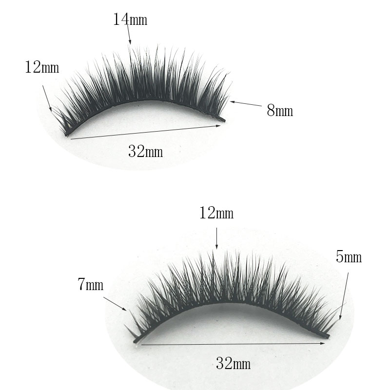 رموش طبيعية، رموش قصيرة، رموش وهمية من الفرو الصناعي، 20pairs من شرائط عيون قطة طبيعية المظهر وذات مظهر رقيق للرموش الصناعية الصغيرة