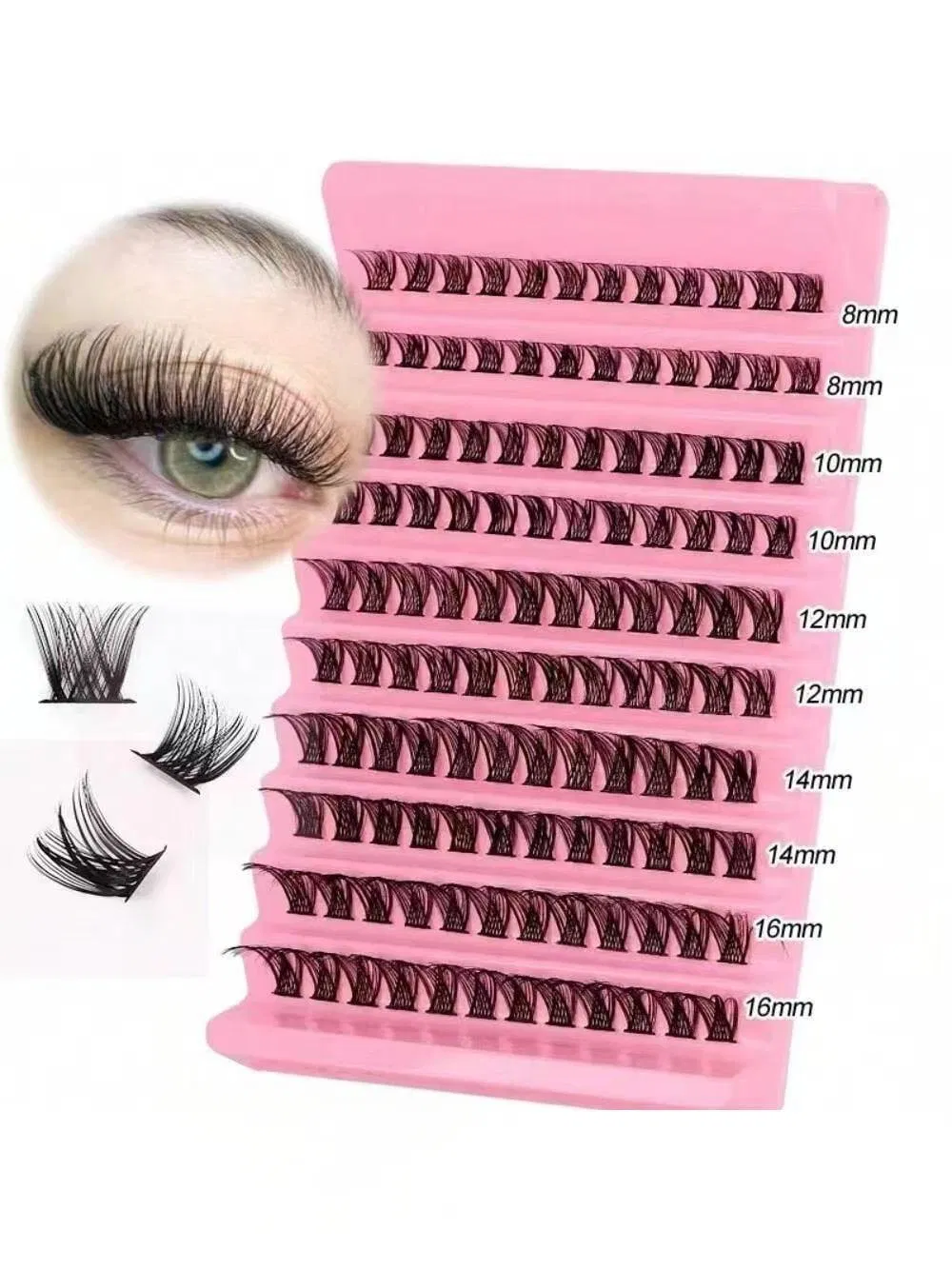 رموش صناعية كثيفة وناعمة ومريحة بسعة كبيرة من تصميم DIY الأوروبية والأمريكية