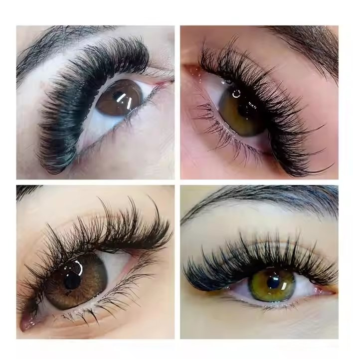 تمديدات الرموش الفردية المهنية بأسلوب طبيعي وطويل متاحة بسمك 0.07mm و 0.15mm