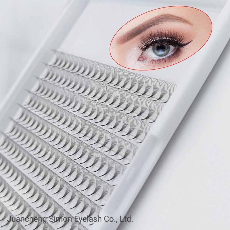 4D 5D رموش فاند روسية بحجم C D Curl 0 07 0 10 رموش مزيفة ملصوقة حرارياً بفاندات مسبقة الصنع