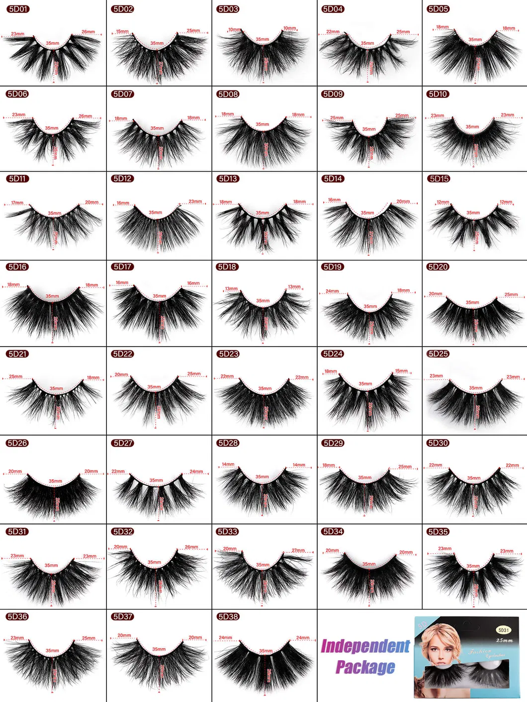 2024 وصول جديد رخيص رموش صناعية خفيفة الوزن من الفرو د Curl