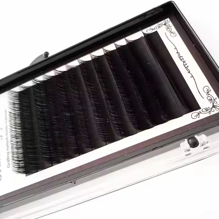 تمديدات الرموش الفردية المهنية بأسلوب طبيعي وطويل متاحة بسمك 0.07mm و 0.15mm
