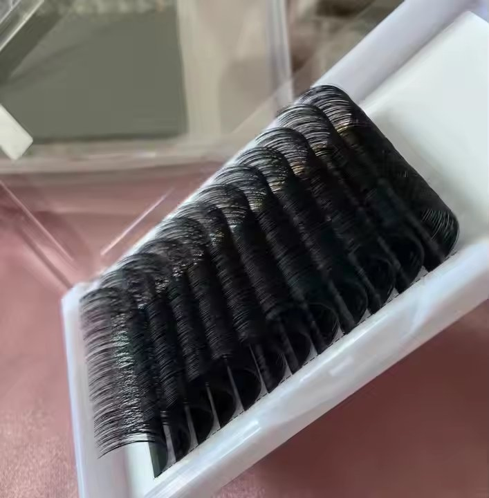 ألواح رموش ميبرا سيلك هجين كلاسيكي بالجملة 0.03 0.05mm رموش مات سوداء تجعيد كاشمير