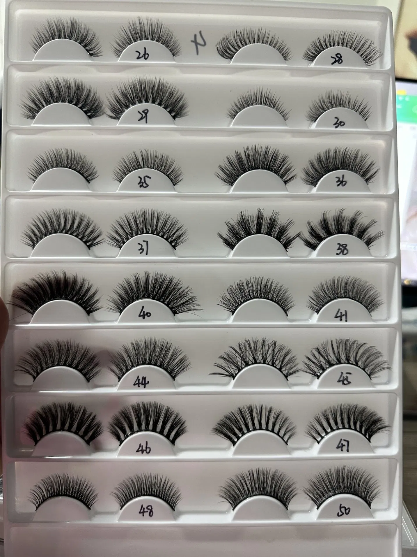 رموش خاصة ناعمة ورقيقة علبة رموش حجم 15mm 25mm