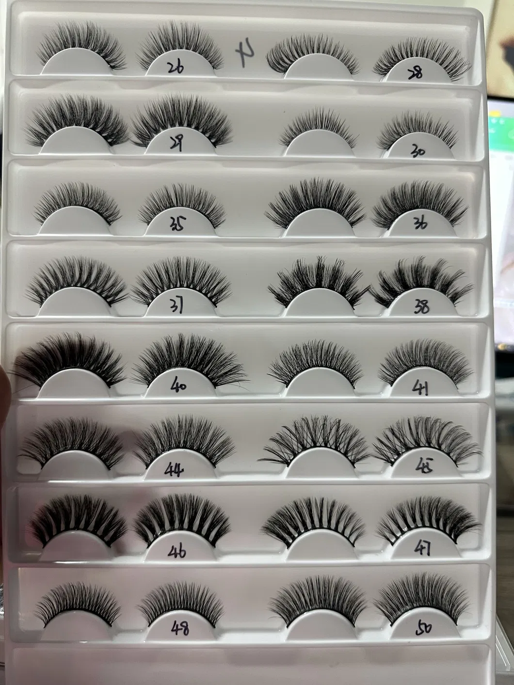 رموش خاصة ناعمة ورقيقة علبة رموش حجم 15mm 25mm