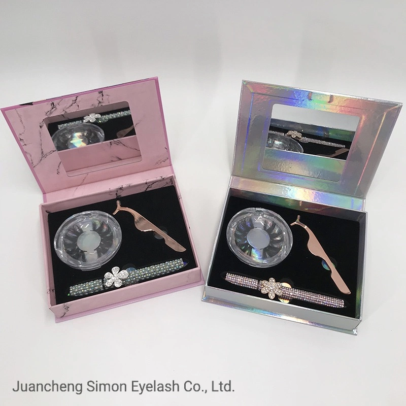 الجملة الأصلية 18mm 20mm 25mm 3D 5D رموش من الفرو المنك الحقيقي مع صندوق مخصص