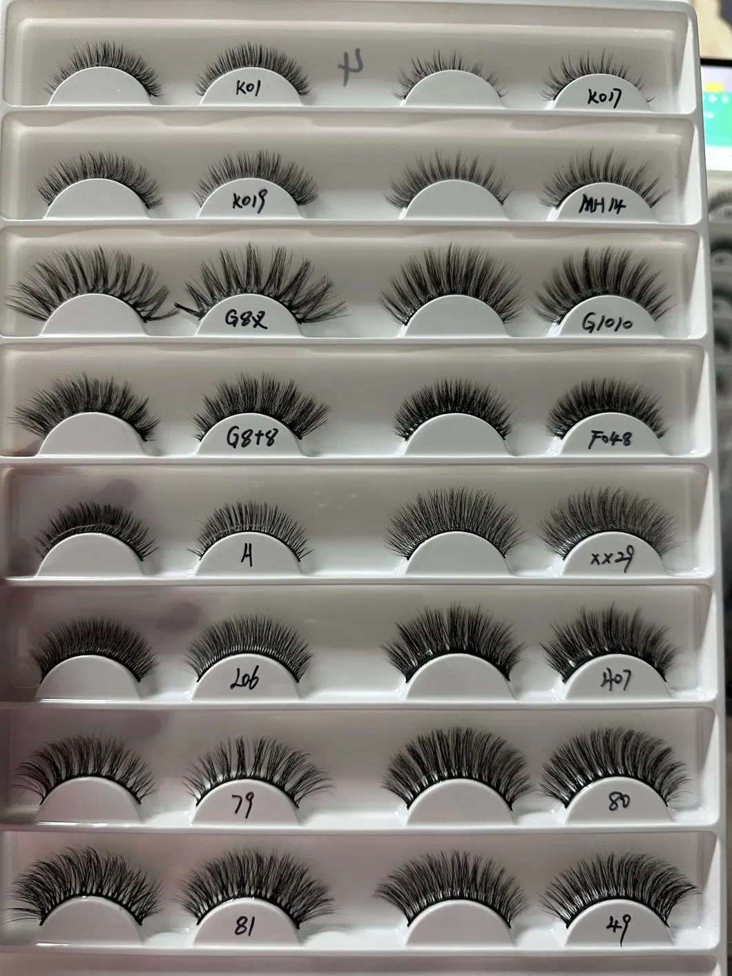 رموش خاصة ناعمة ورقيقة علبة رموش حجم 15mm 25mm